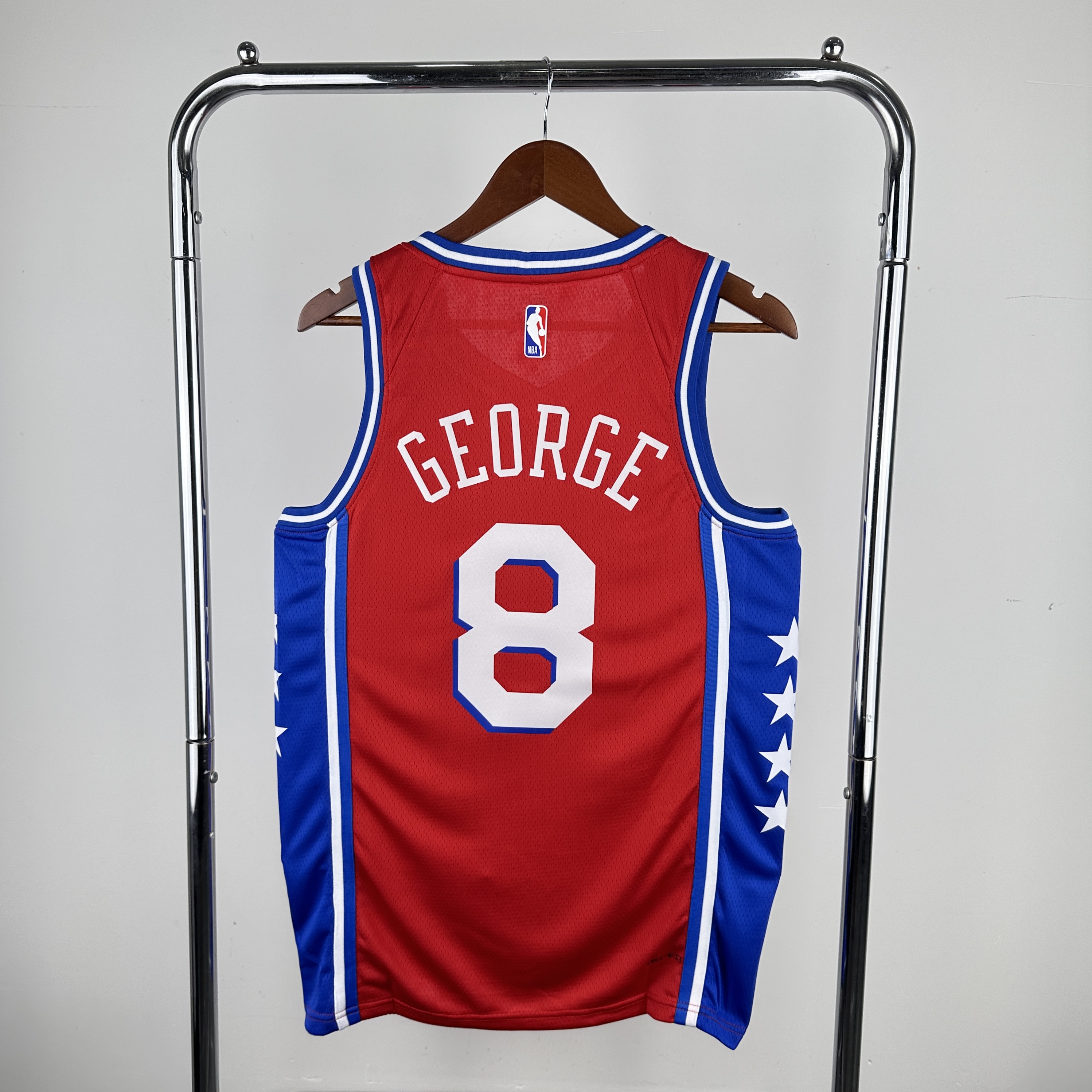 Men Philadelphia 76ers #8 George Red Seasons 2024 NBA Jersey->nfl hats->Sports Caps